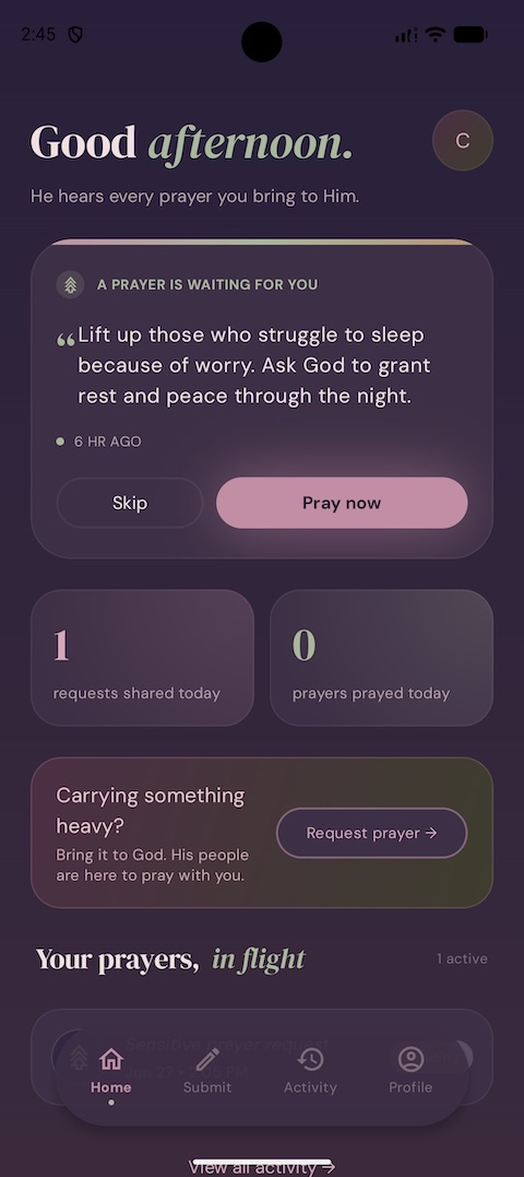 Vesper app preview